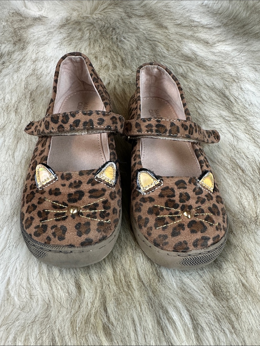 Harper Canyon Girls Size 12 Leopard Cat Mary Jane Flats Shoes